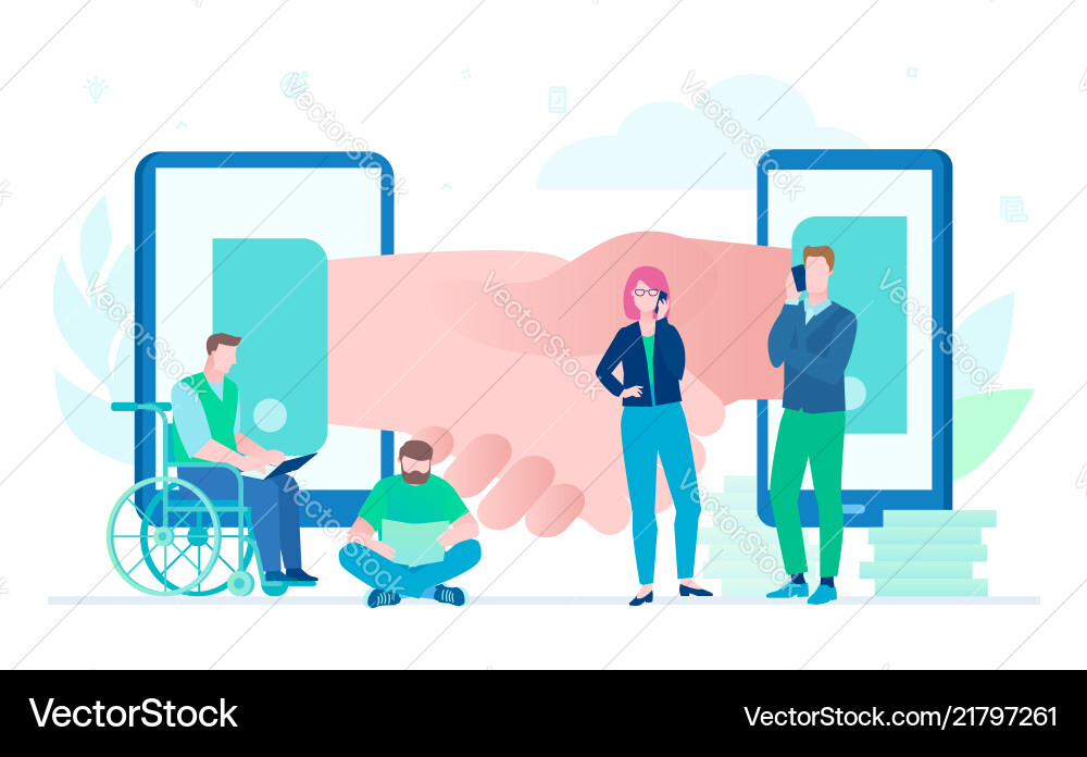 Online business - flat design style colorful Online business - flat design style colorful vector image
