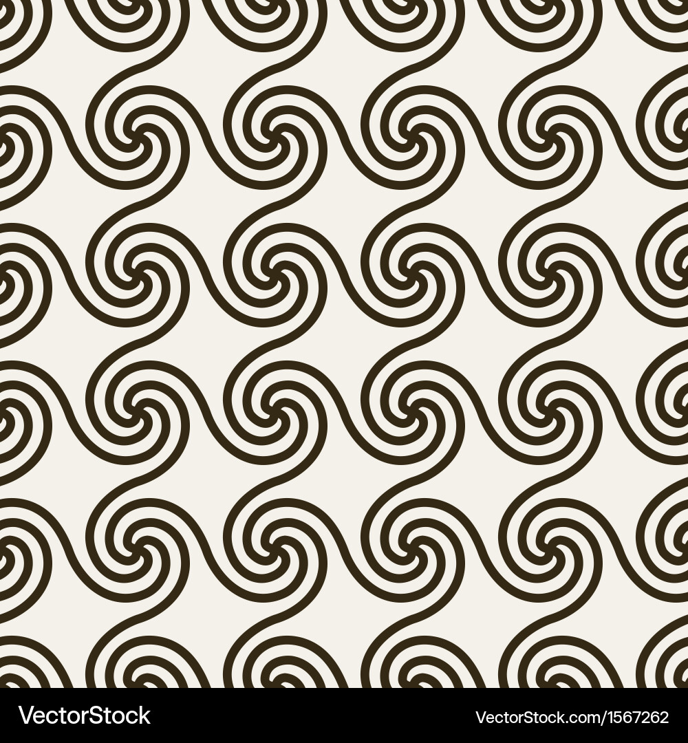 Abstract geometric background with swirls vector image