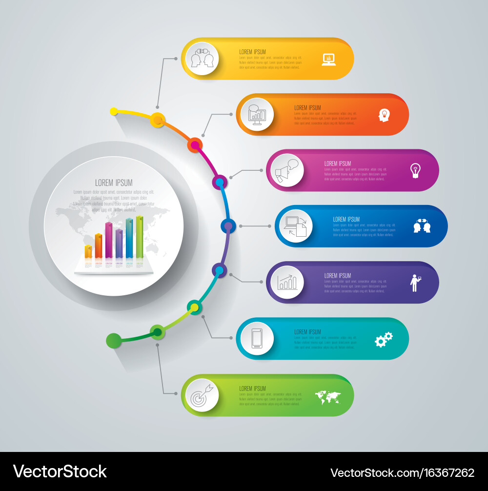 Infographic Timeline Layout Options Vector Image