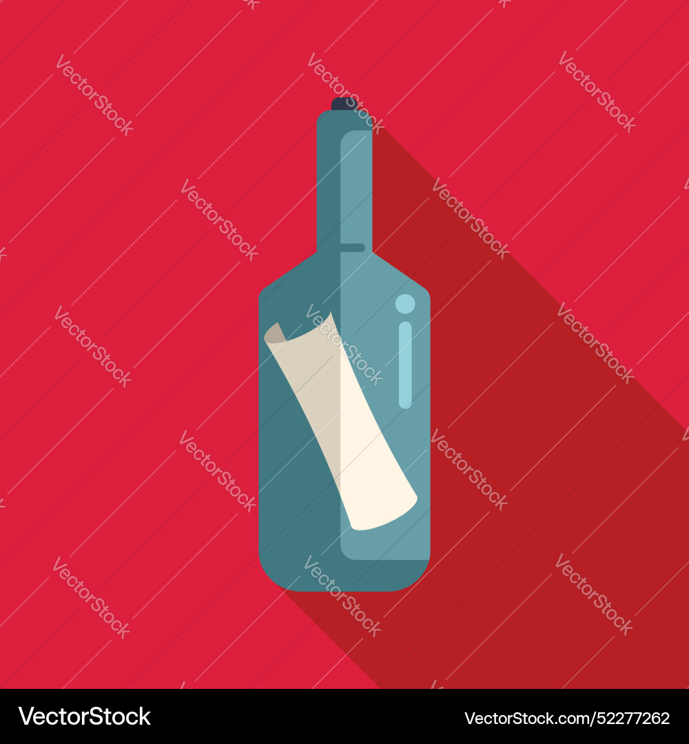 Message in a bottle floating on water conveying Message in a bottle floating on water conveying vector image