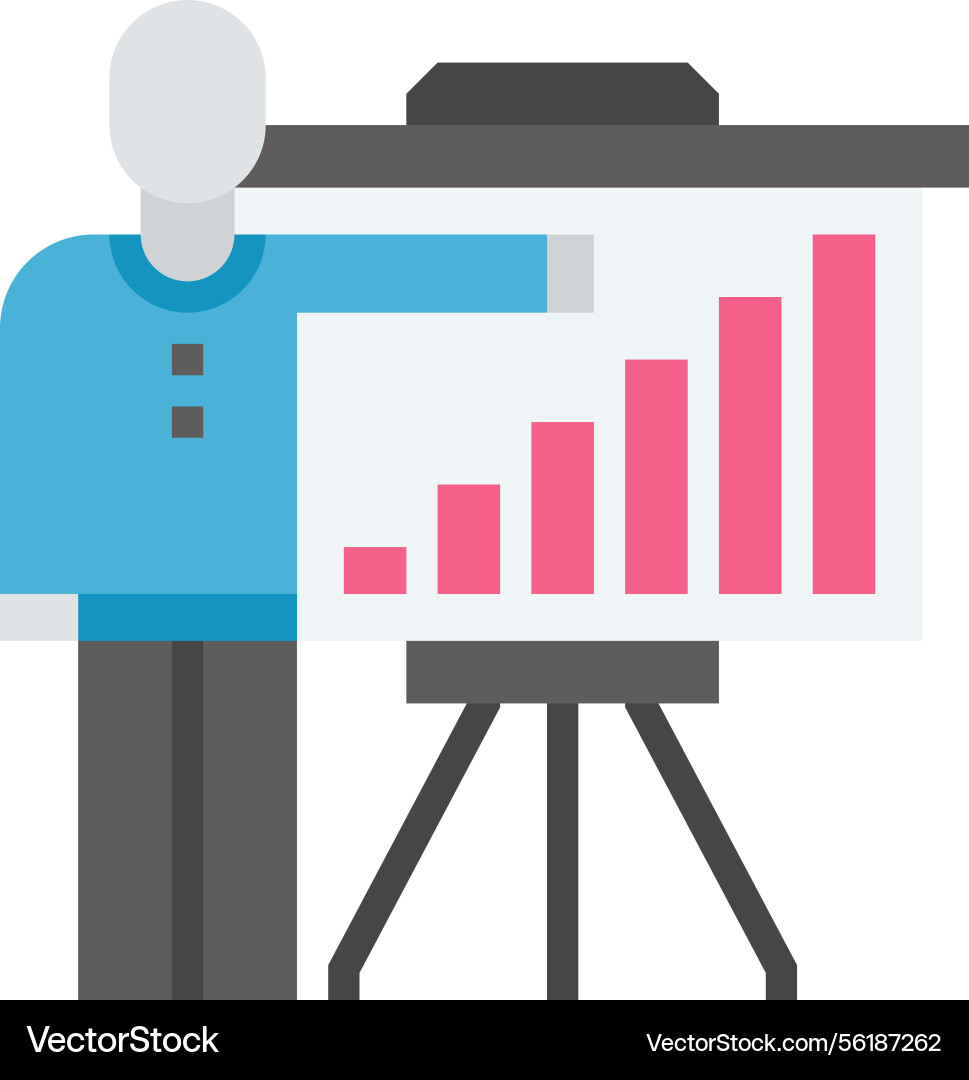 Presentation flat web icon Presentation flat web icon vector image