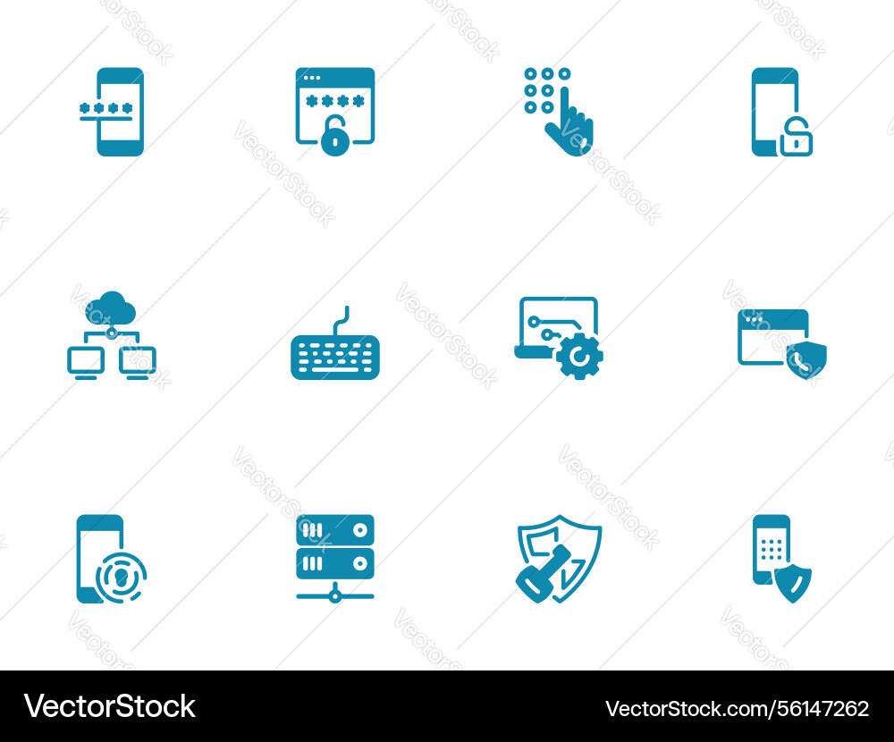 Simple icon on a theme password storage server vector image