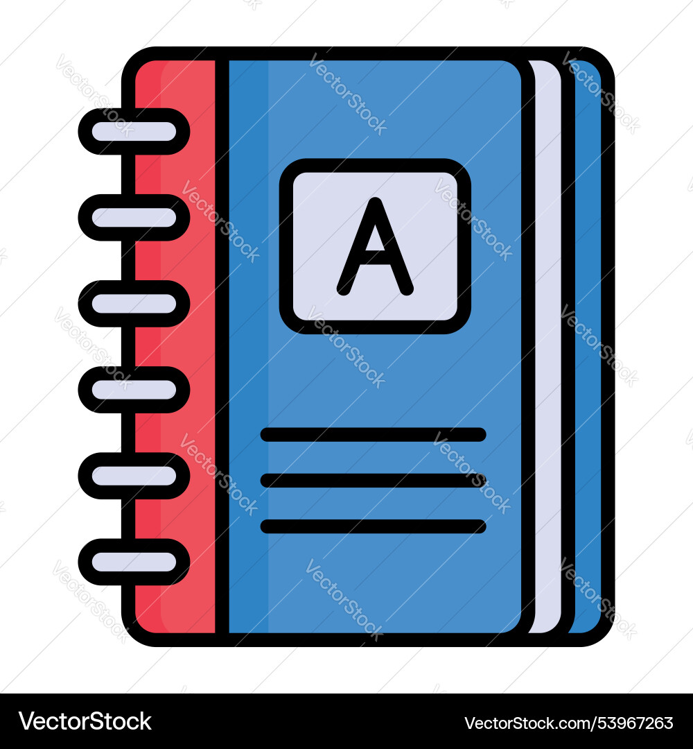 Design of notebook in modern and trendy style Vector Image