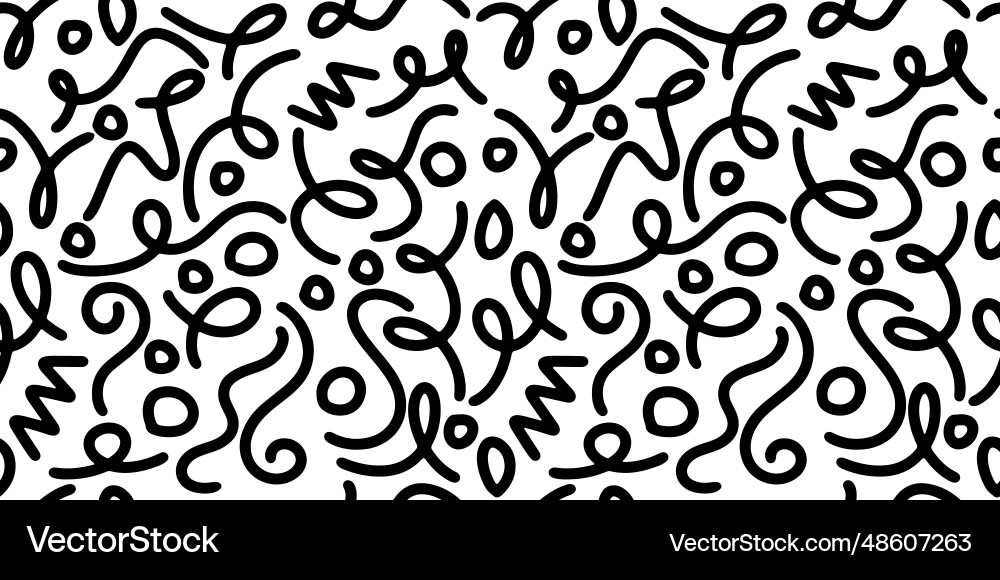 Doodle sketch style of simple childish scribble vector image