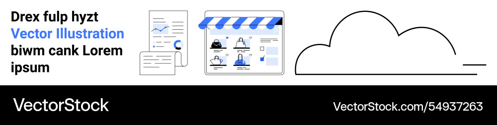 E-commerce development with data analytics vector image