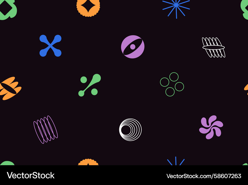 Repeatable pattern of different abstract geometric Repeatable pattern of different abstract geometric Vector Image