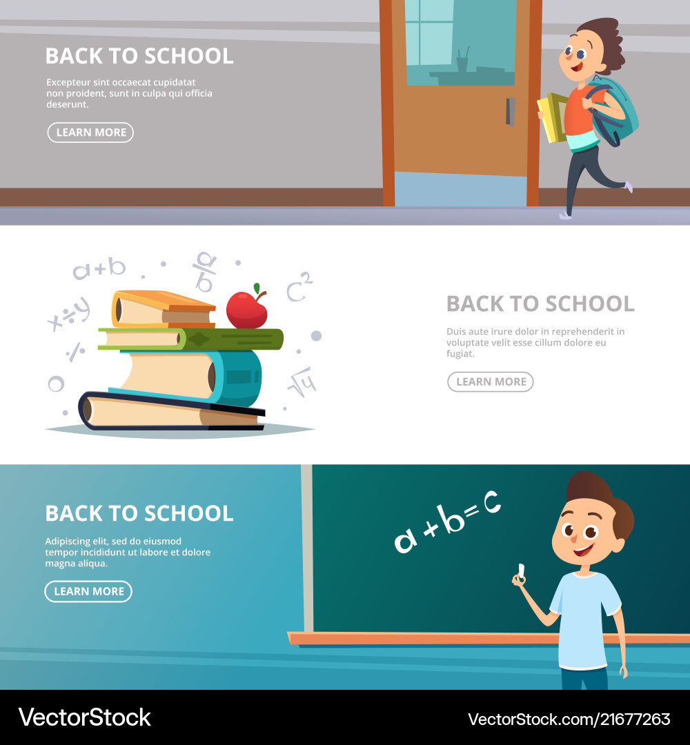 School banners of back to School banners of back to vector image