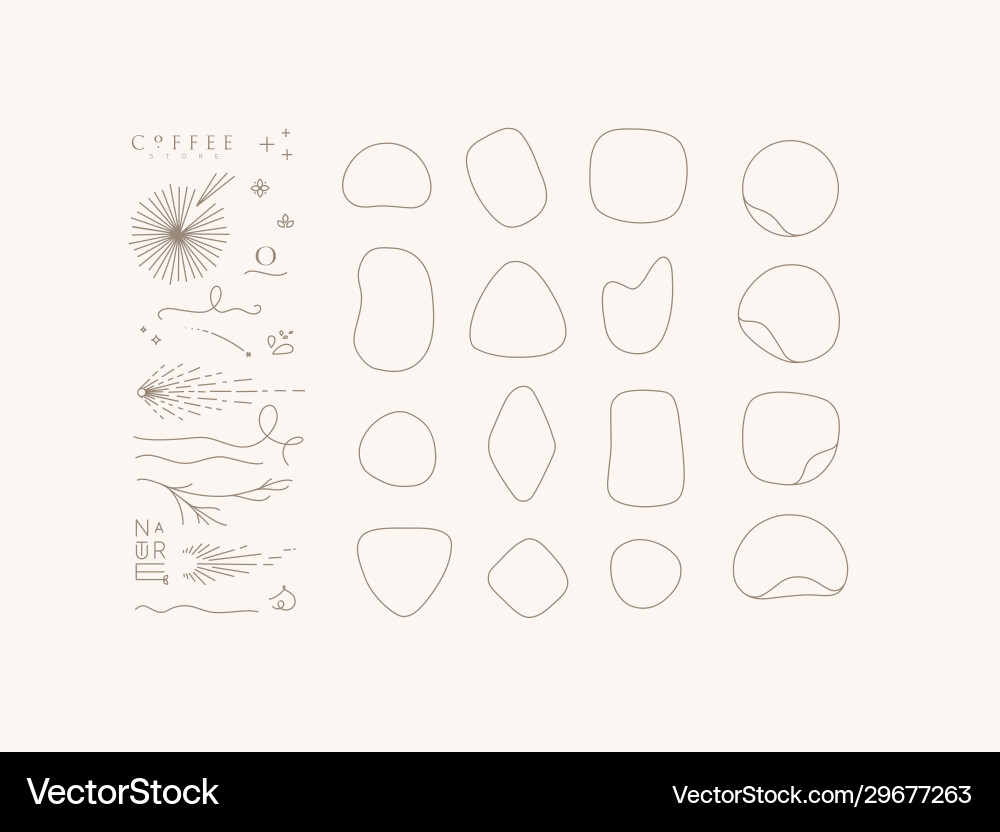 Set decorative elements and frames Set decorative elements and frames vector image