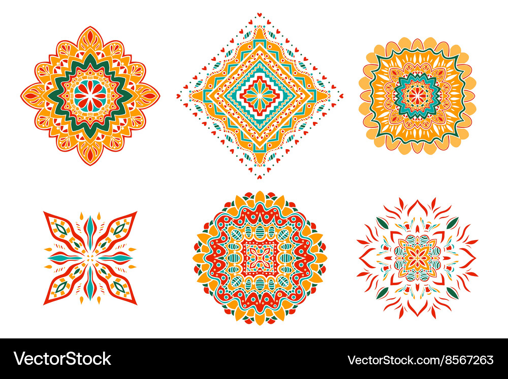 Set of colored elements Vector Image