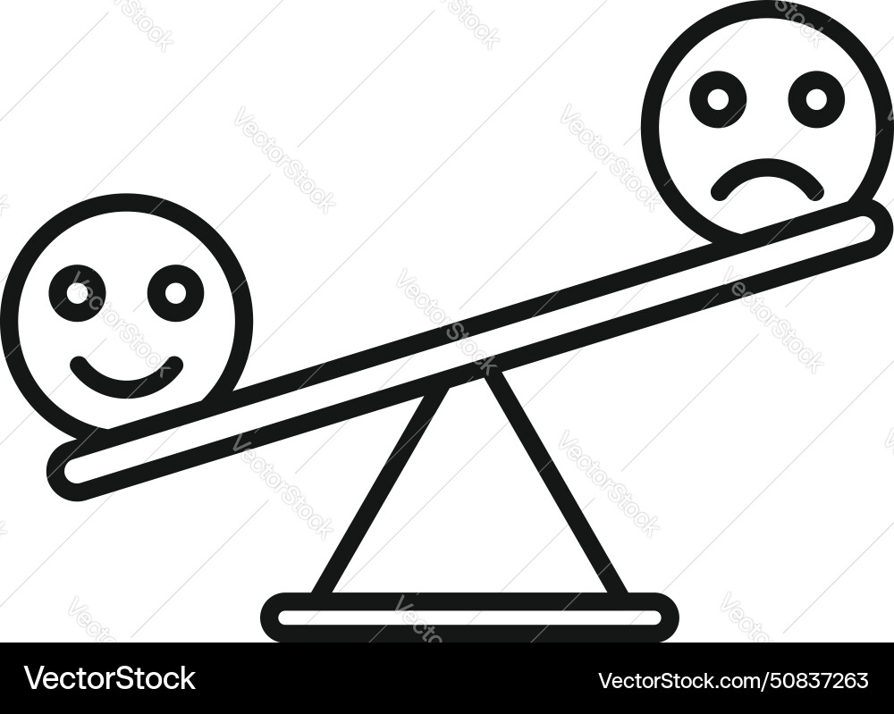 Survey positive balance icon outline Survey positive balance icon outline vector image