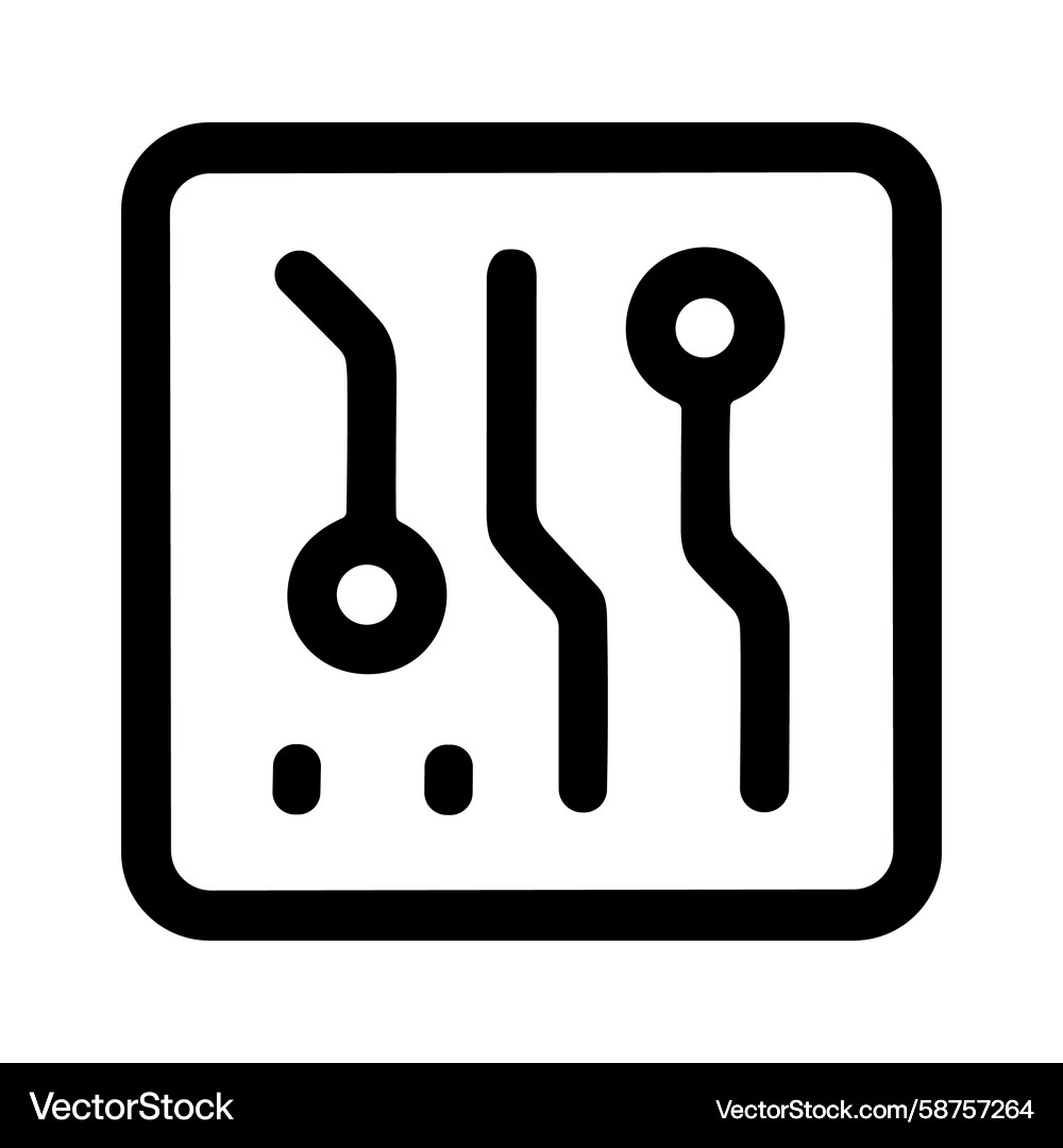 Circuit Board Connection Icon Vector Image