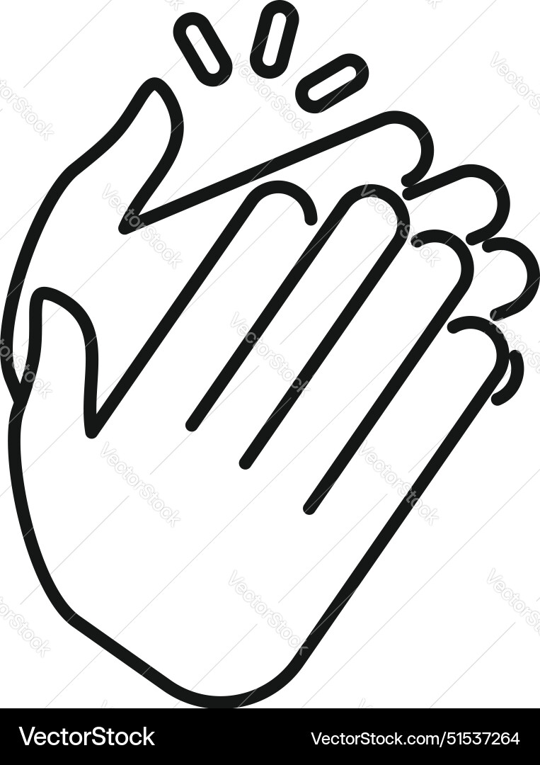 Expressing joy and recognition clapping hands Expressing joy and recognition clapping hands Vector Image