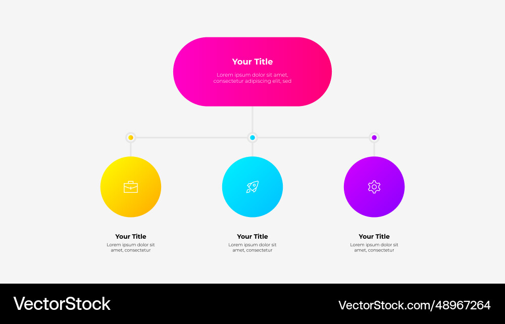 Flowchart diagram with central rounded Flowchart diagram with central rounded vector image