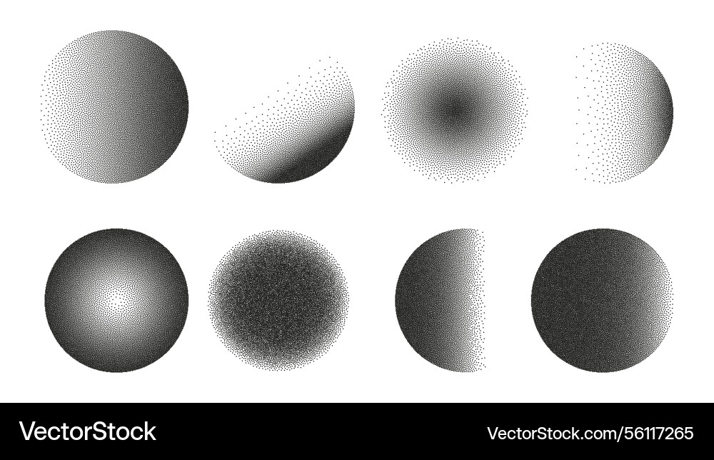 Circles with grain effect noise gradient circlets Circles with grain effect noise gradient circlets vector image