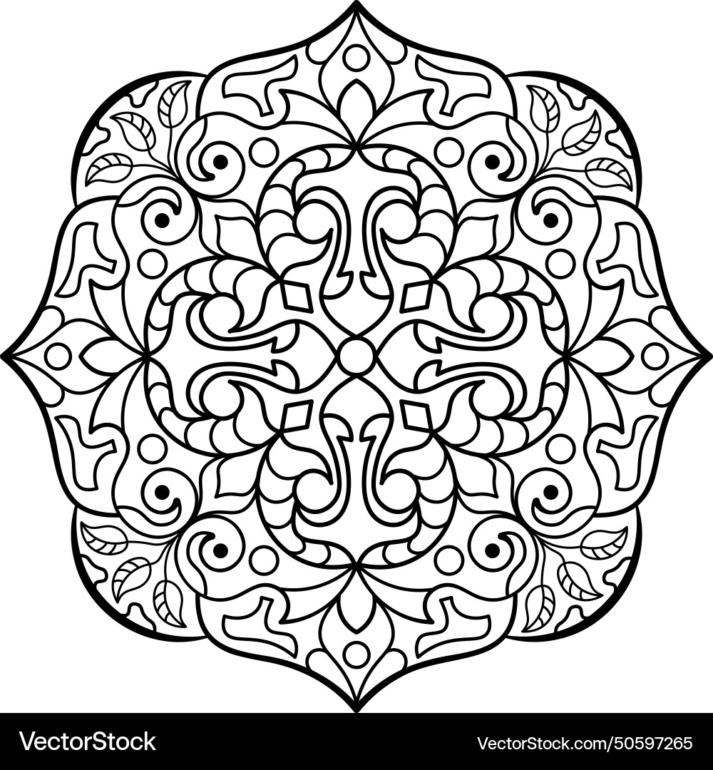 Mandala ethnic round ornament vector image