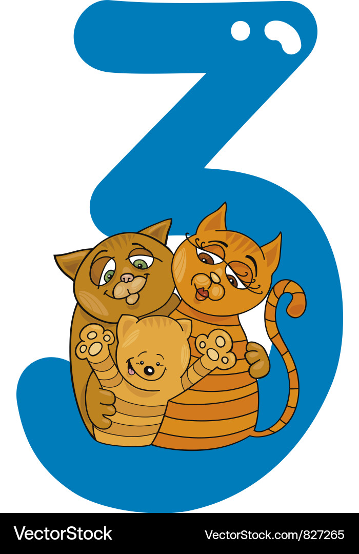 Number three Vector Image
