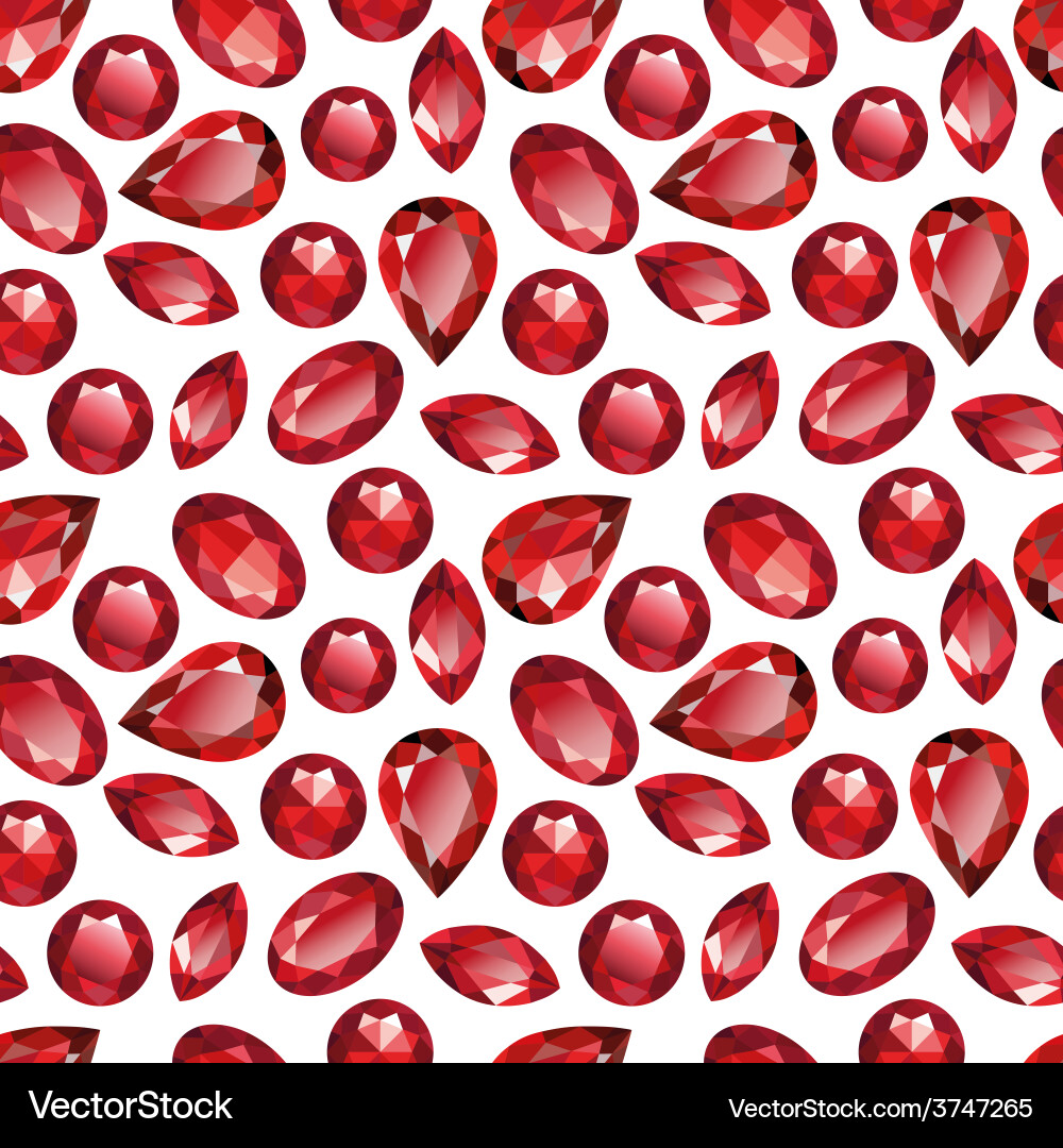 Red Ruby Seamless Texture vector image