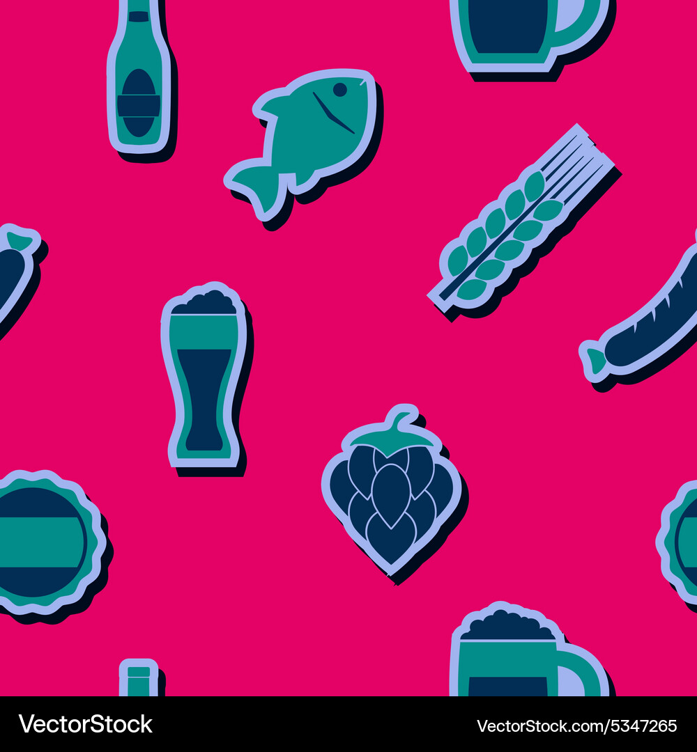 Seamless pattern with consumption of beer Vector Image