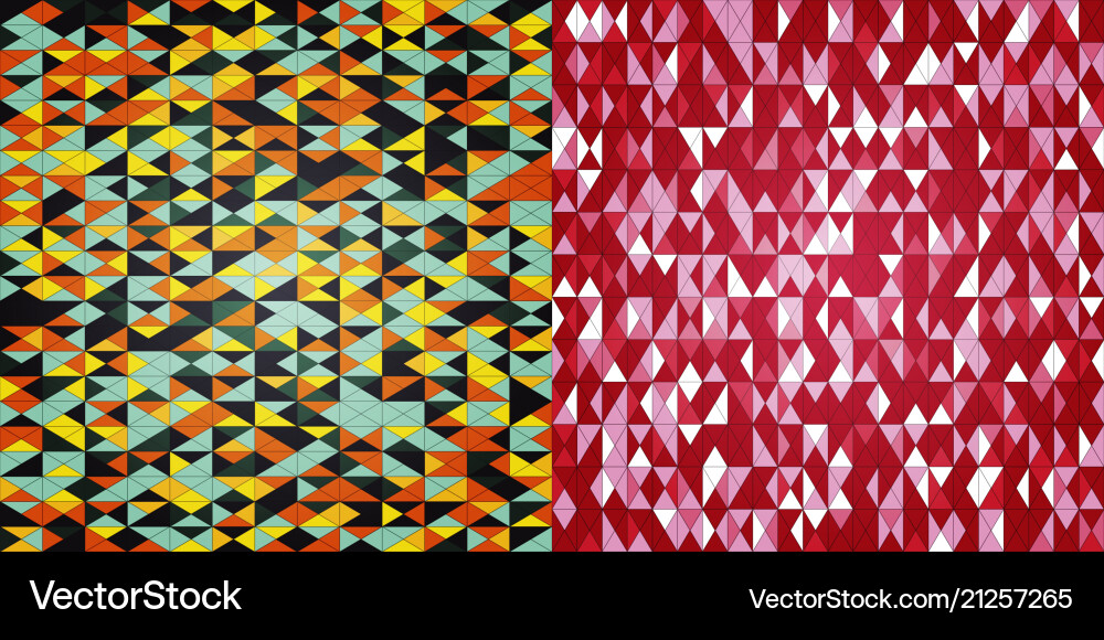 Set of abstract triangle pattern background Set of abstract triangle pattern background Vector Image