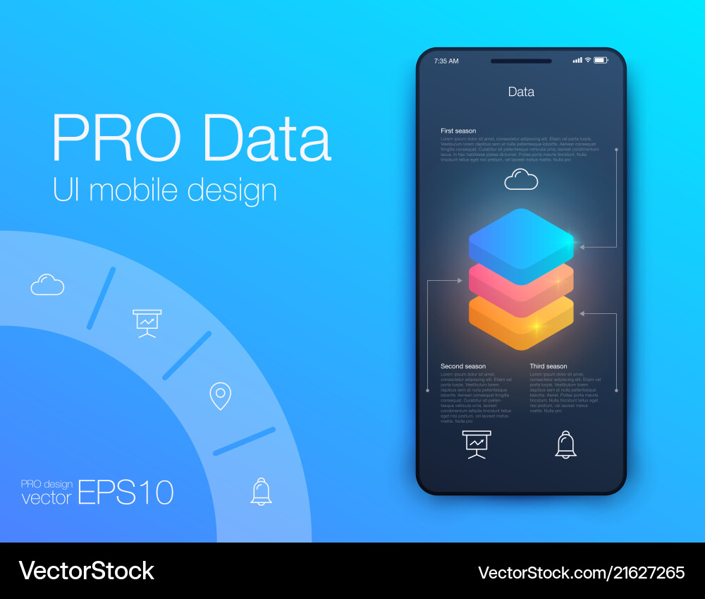Weather ui material design stock Weather ui material design stock vector image