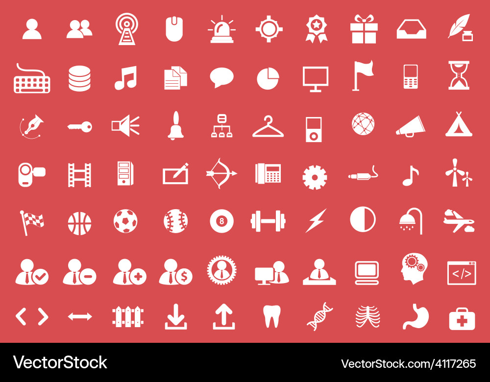 Web design and technology icons vector image