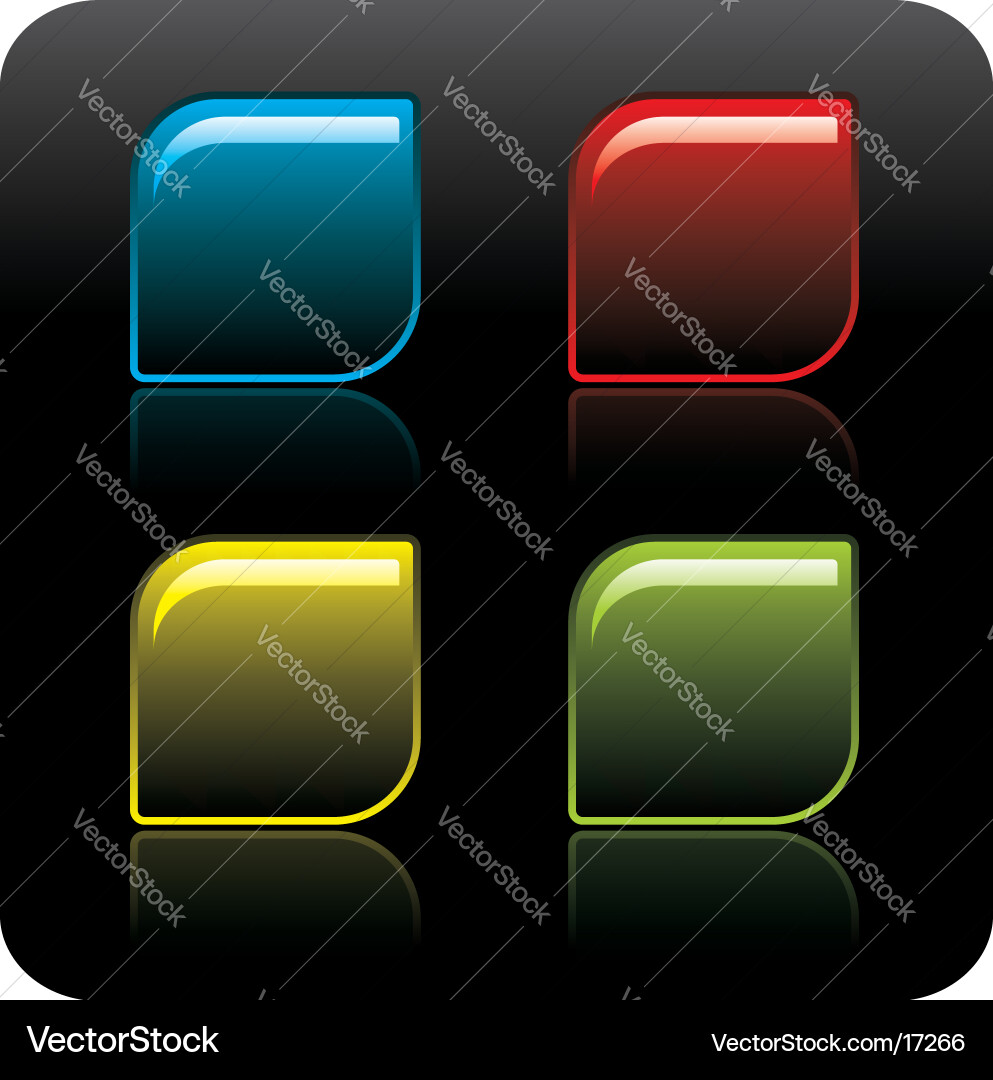 Colorful Button Set vector image