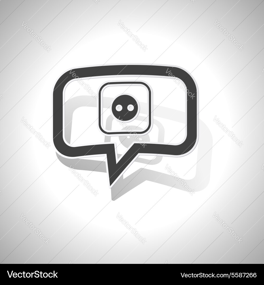 Curved socket message icon Vector Image