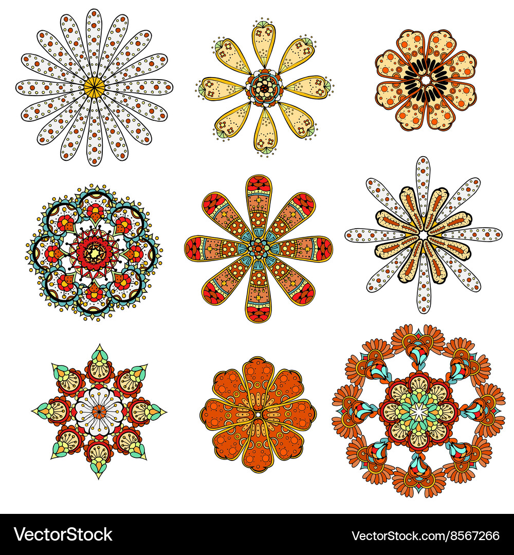 Round abstract pattern Vector Image