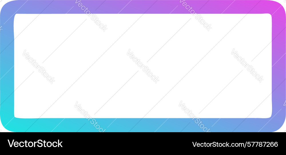 Rounded rectangle frame with gradient border vector image