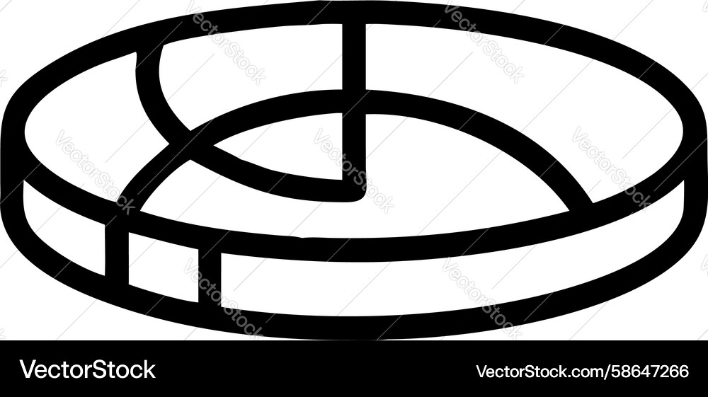Segmented Circle Icon Vector Image