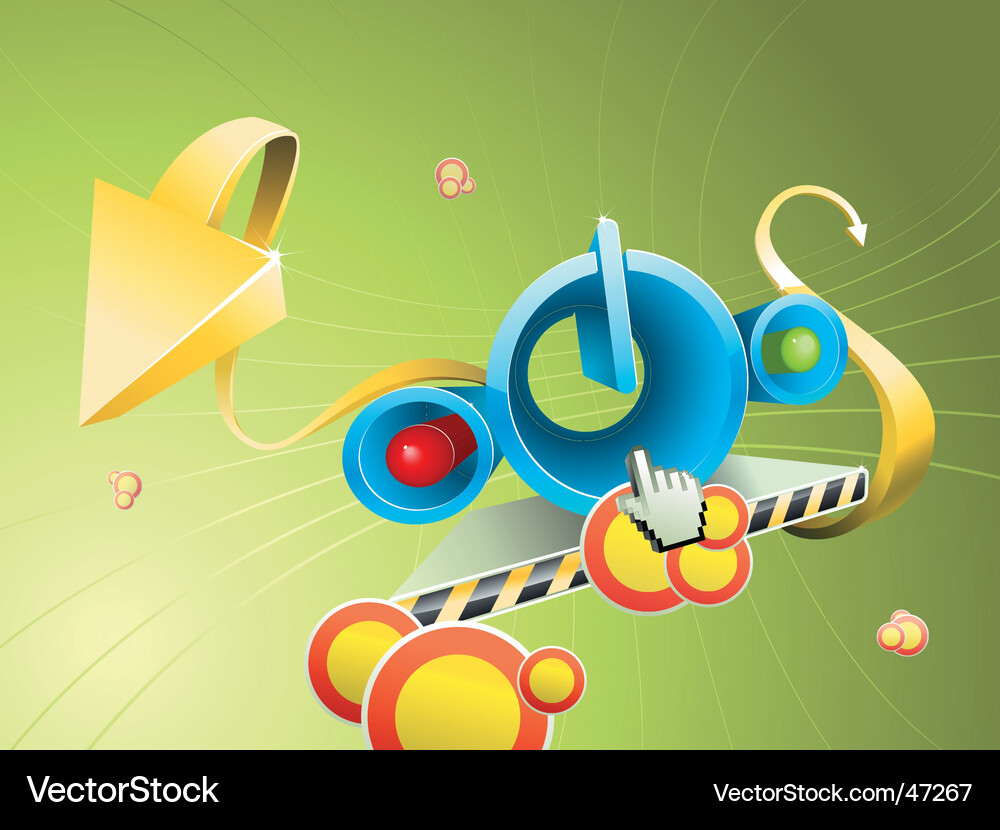 Abstract 3d button Vector Image