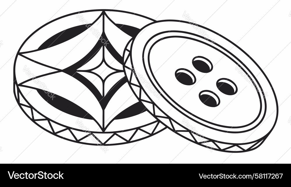 Geometric Button Pattern Vector Image