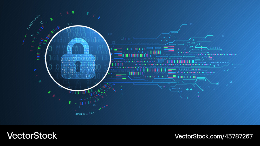 Protection background technology security encode Vector Image