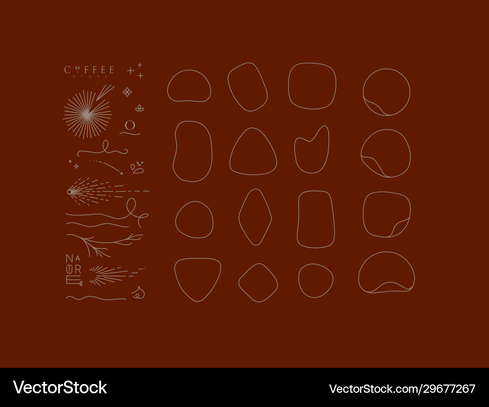 Set decorative elements and frames red Set decorative elements and frames red vector image