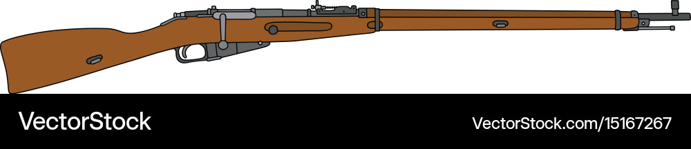 Vintage Military Rifle Royalty Free Vector Image
