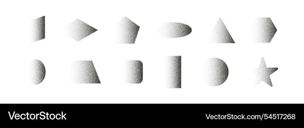 Abstract shapes with gradient and grainy noise Abstract shapes with gradient and grainy noise vector image