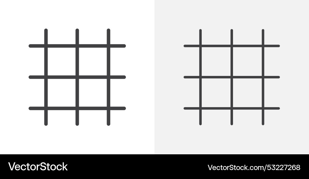 Grid icon flat and simple set design Grid icon flat and simple set design vector image