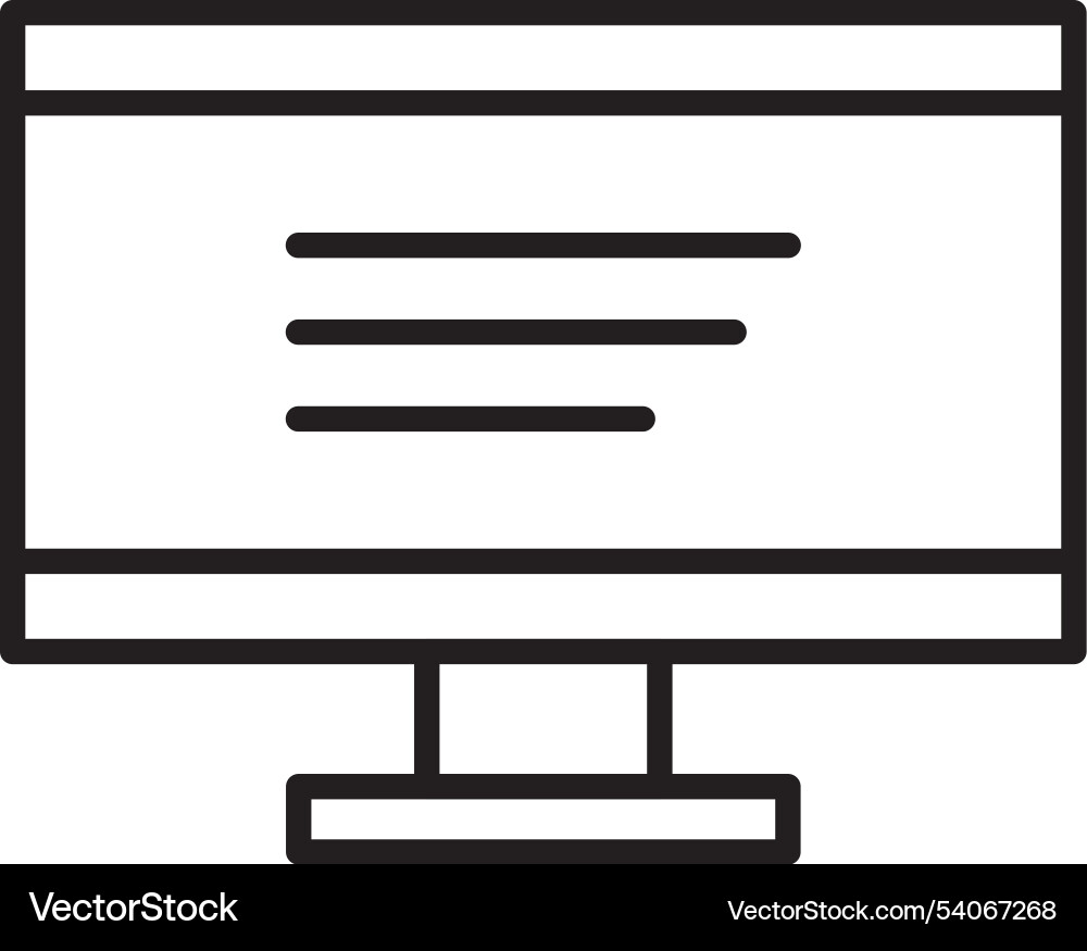 Lcd line icon design Vector Image