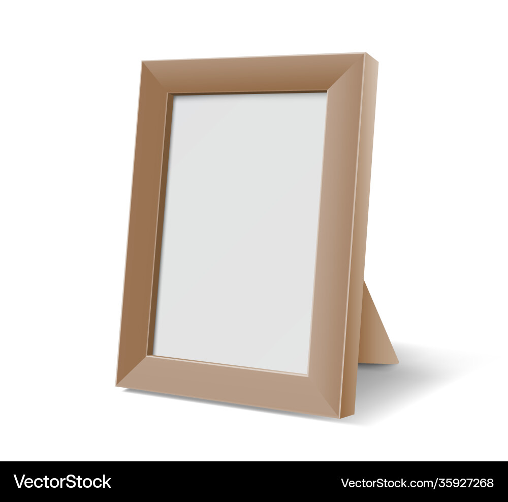 Realistic Empty Photo Frame with Shadow Vector Image
