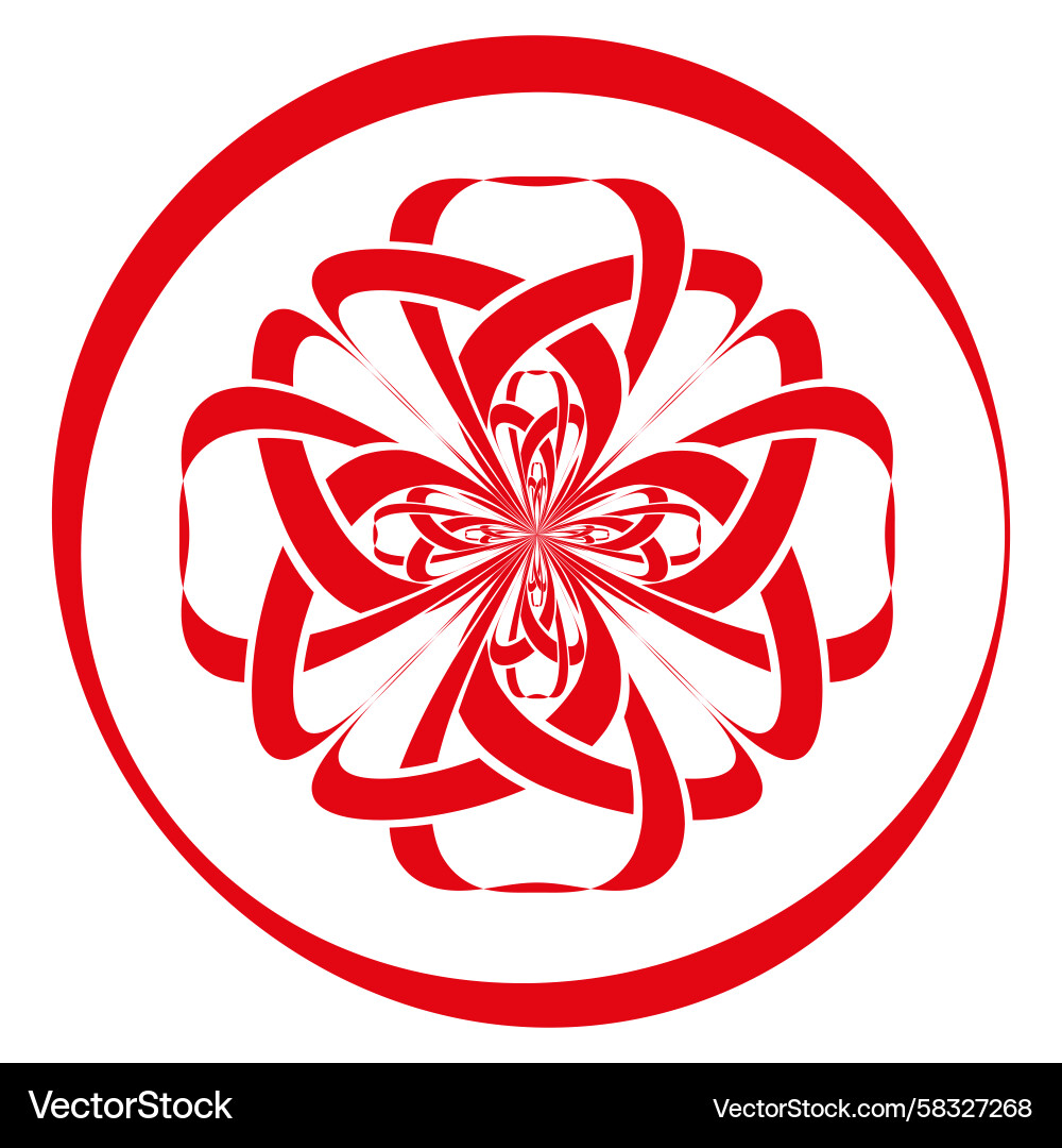 Red Swirl Abstract Pattern Vector Image