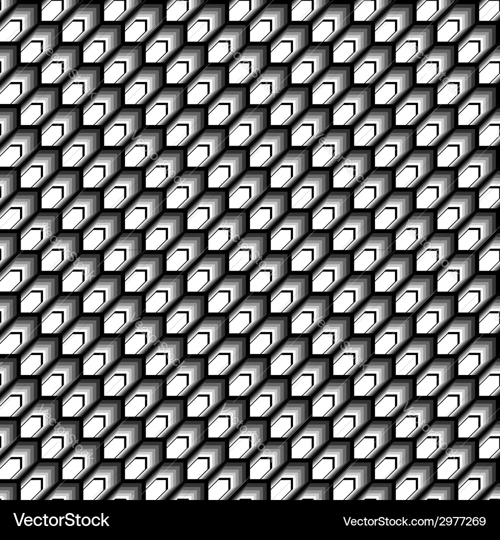 Design seamless monochrome hexagon pattern Vector Image