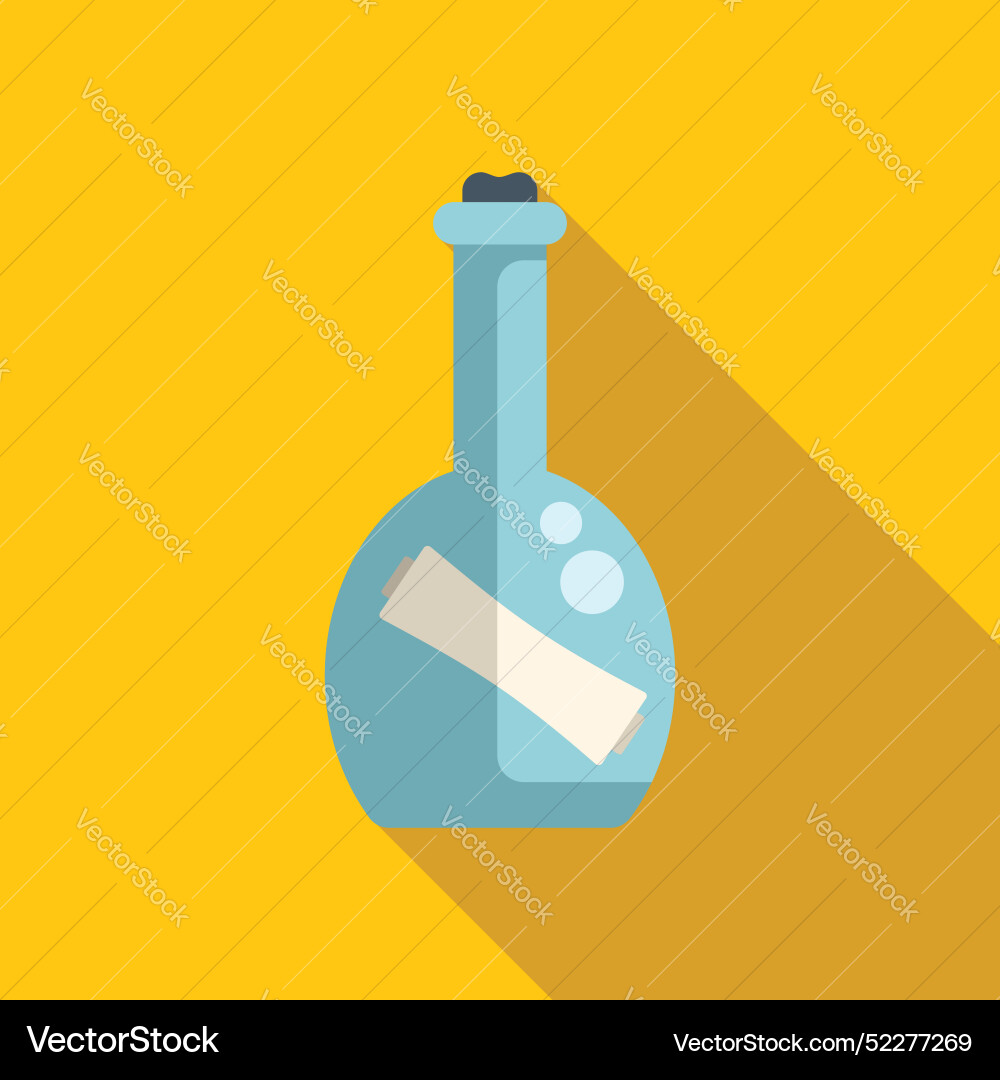 Message in a bottle floating on the sea minimalist Message in a bottle floating on the sea minimalist vector image