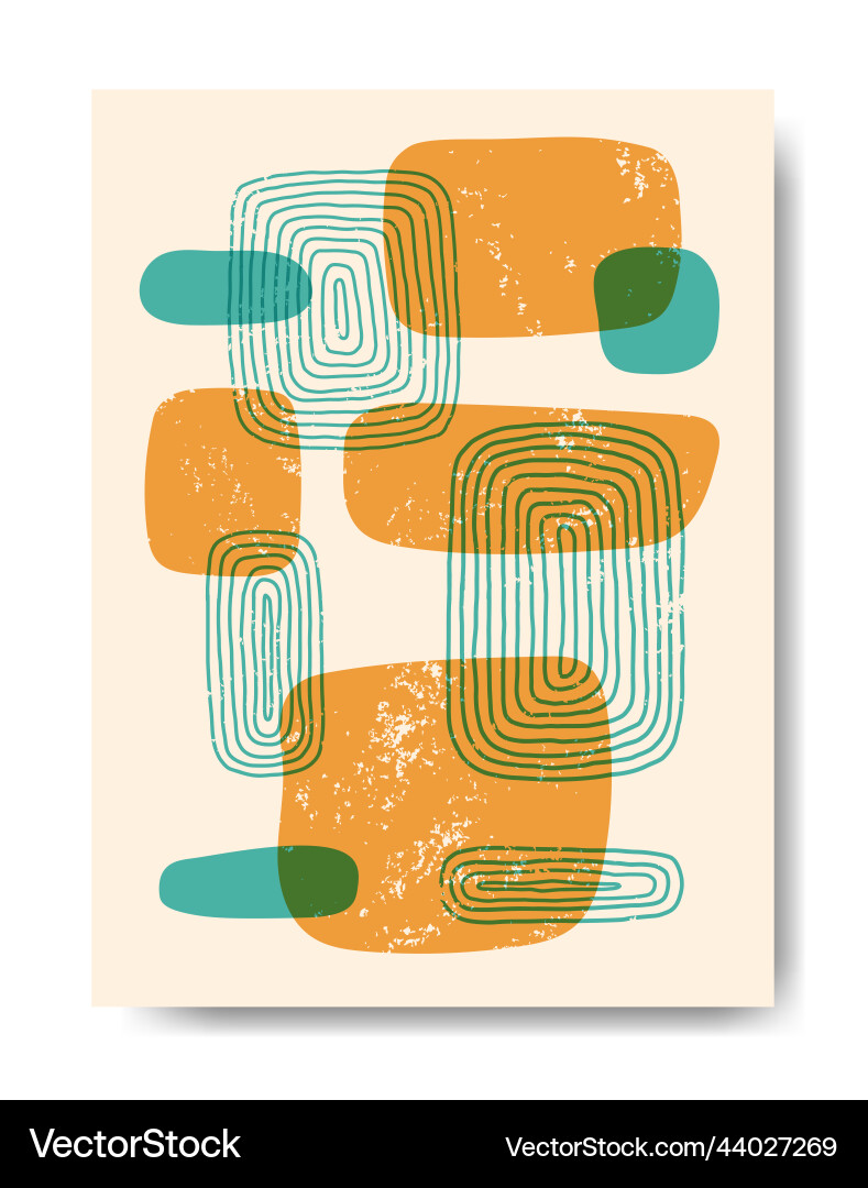 Poster with abstract geometric patterns Poster with abstract geometric patterns vector image
