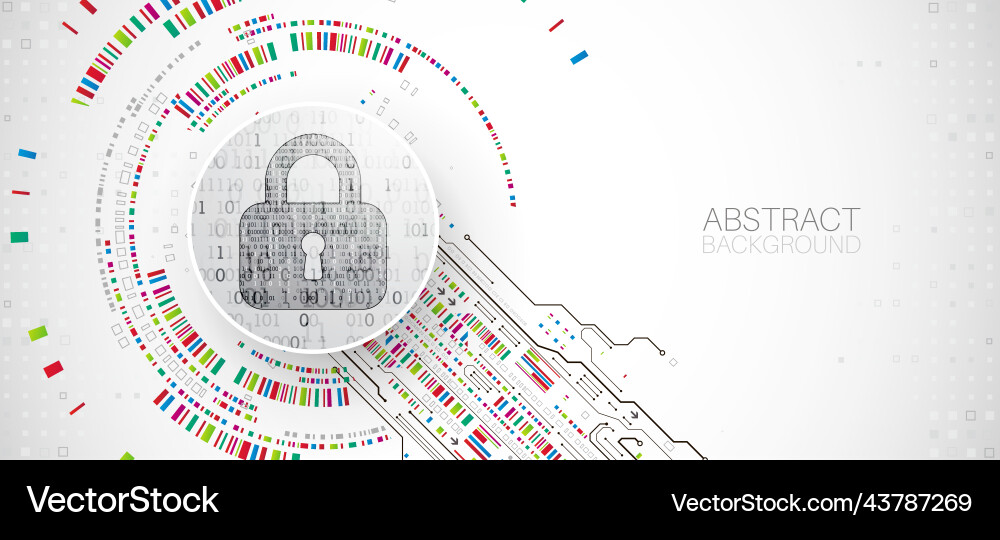 Protection background technology security encode Vector Image