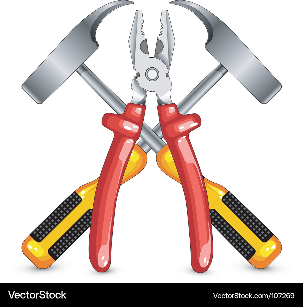 Tool Set Collection Vector Image