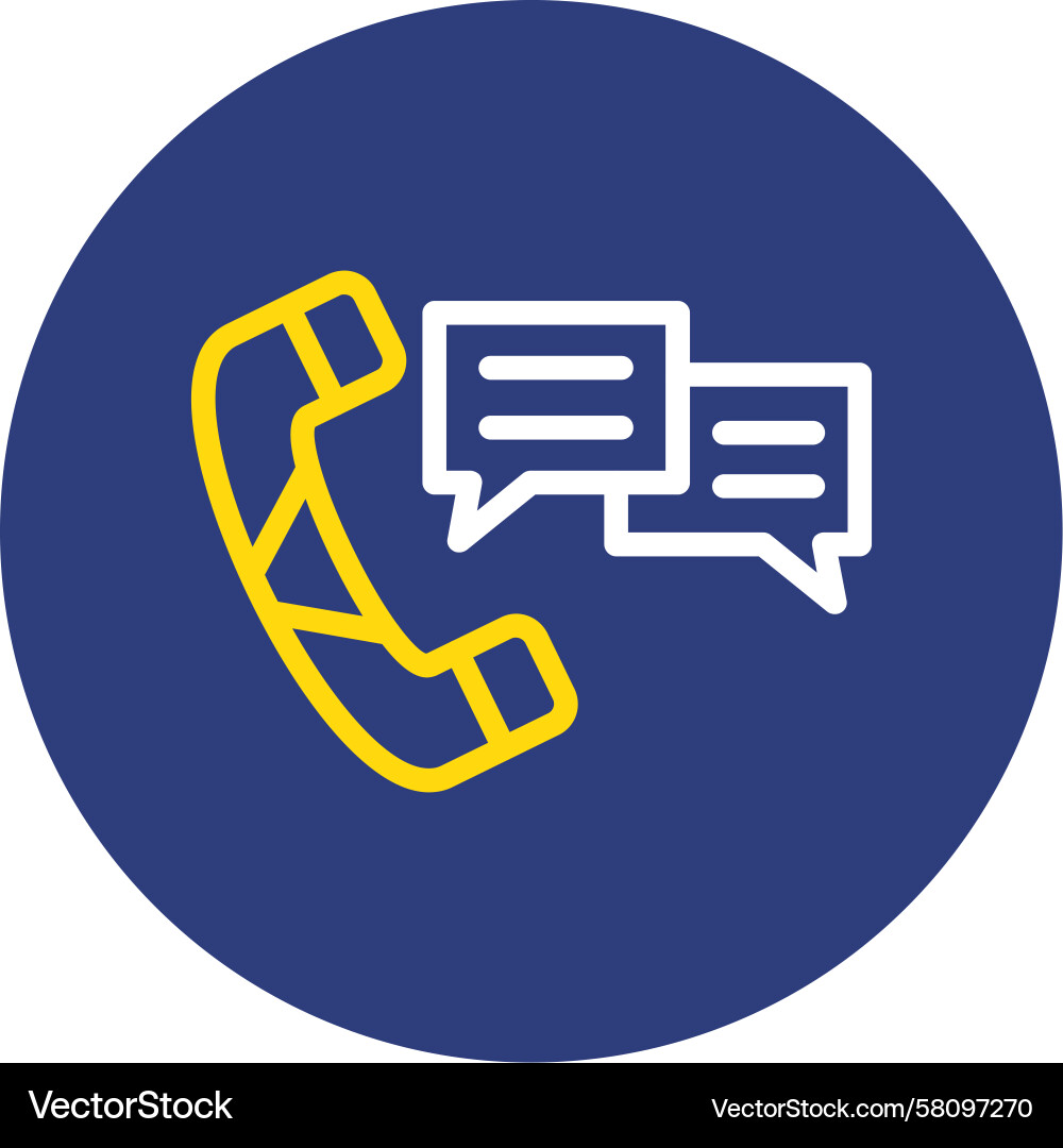 Call Scripting Circle Icon Vector Image