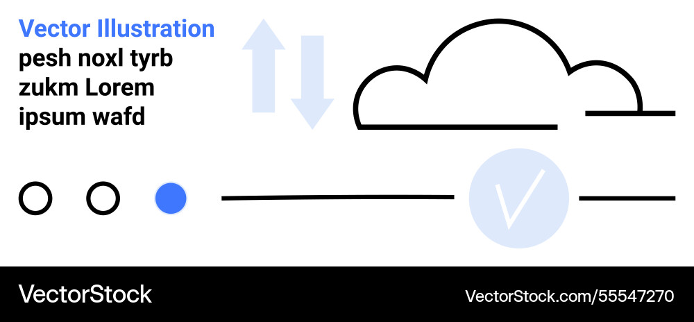 Cloud computing concept with download and upload Cloud computing concept with download and upload Vector Image