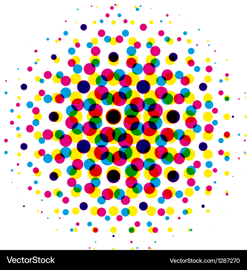 Colorful Dot Pattern - Halftone vector image