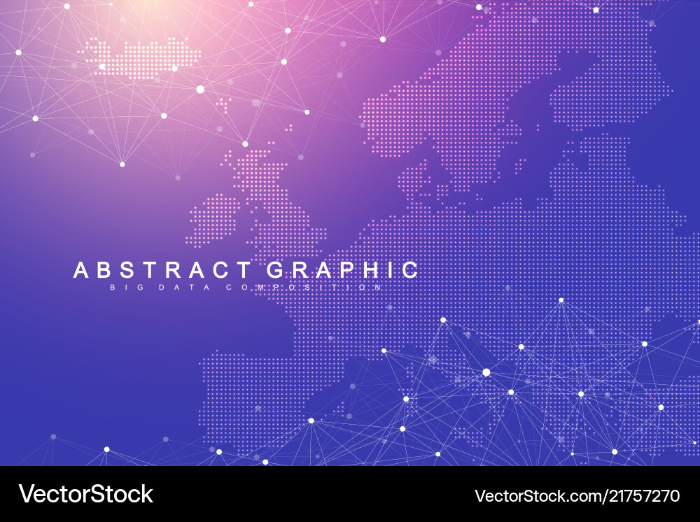 Complex Data Network Background vector image