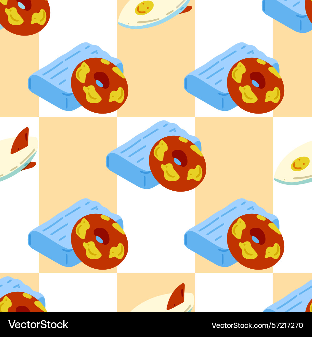 Seamless summer pool float pattern Seamless summer pool float pattern vector image